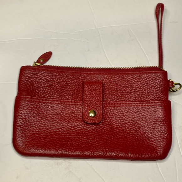 Lodis red leather wristlet - Picture 3 of 4